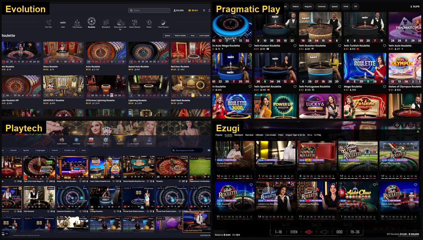 Live-Roulette-Anbieter: Evolution, Pragmatic, Ezugi u.a.